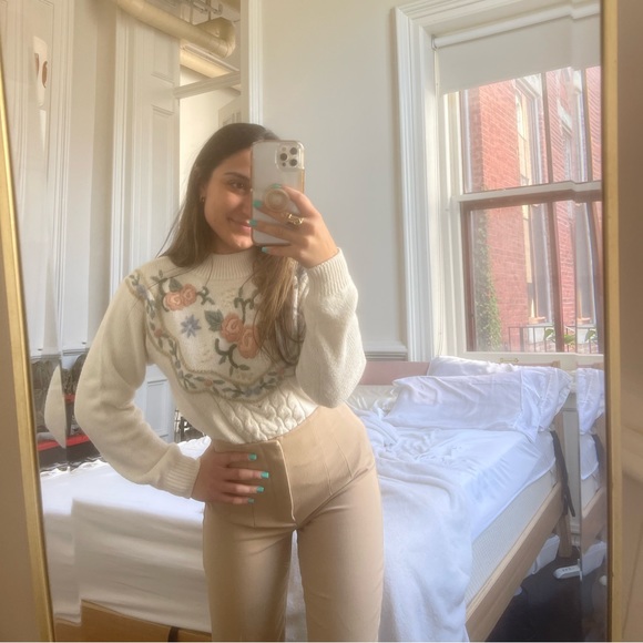 ALFRED DUNNER FLOWER KNIT SWEATSHIRT - Picture 3 of 5